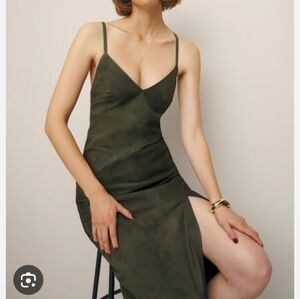 Reformation Leather Midi Dress